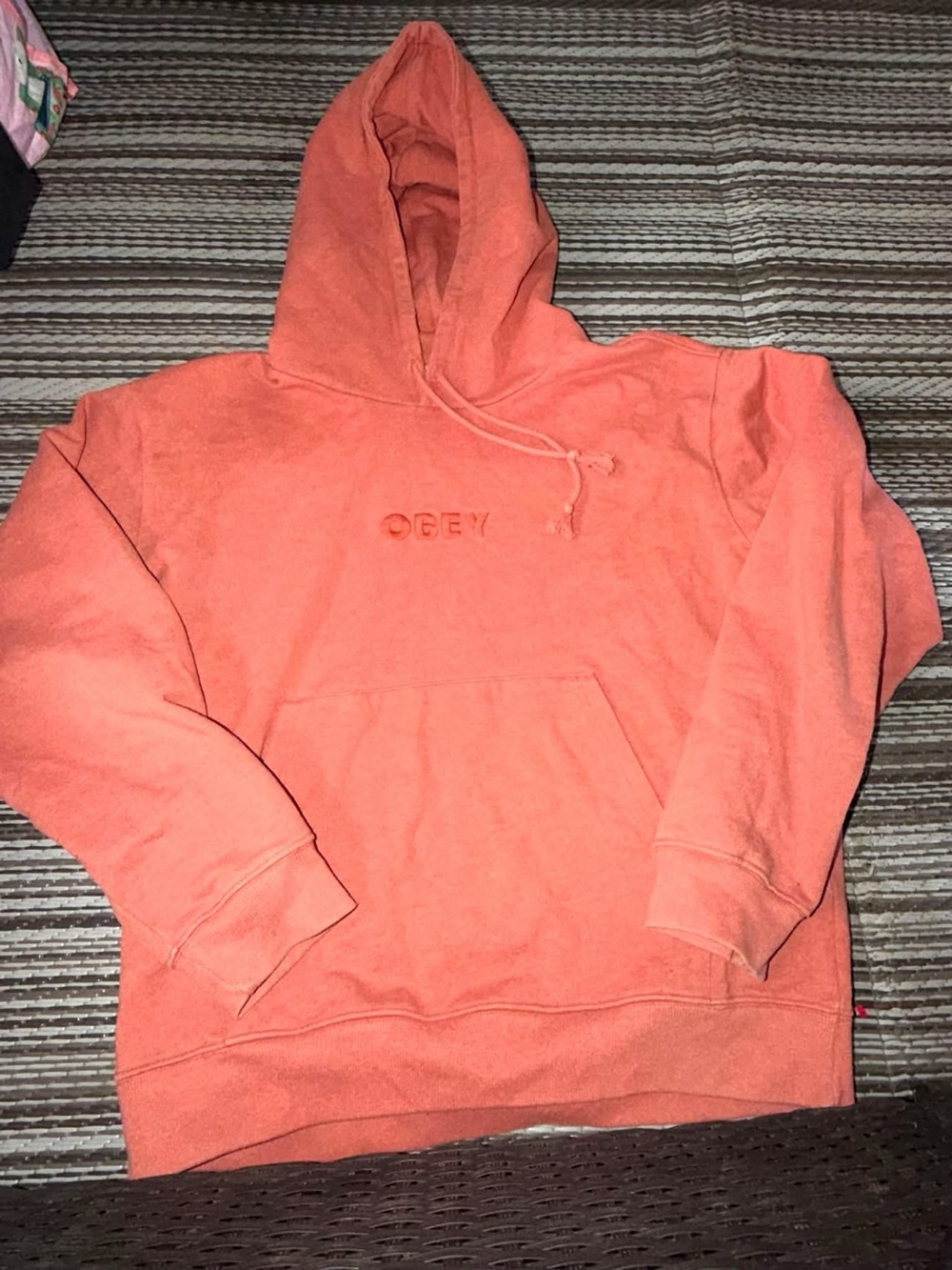 Obey Men's Coral Crewneck Hooded Sweatshirt